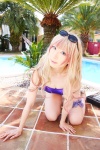 bikini cleavage cosplay garter macross macross_frontier multi-colored_hair pool sachi_budou sheryl_nome sunglasses swimsuit rating:Safe score:0 user:nil!