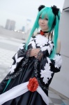 aqua_hair cantarella_(vocaloid) choker cosplay flowers gown hatsune_miku ria shawl twintails vocaloid rating:Safe score:0 user:nil!