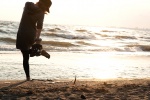 baseball_cap beach hoodie_dress leggings ocean ponytail ryuga rating:Safe score:0 user:nil!