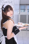 apron cosplay costume hairband katou_mari kore_ga_watashi_no_goshujin-sama maid maid_uniform sawatari_mitsuki serving_tray wristband rating:Safe score:0 user:nil!