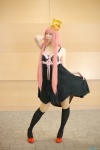 cosplay crown dress kneesocks megurine_luka necklace pantyhose pink_hair sheer_legwear shirato_miyuki vocaloid rating:Safe score:1 user:pixymisa