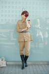 ahoge axis_powers_hetalia boots cosplay crossplay dress_shirt hagiwara_rei southern_italy trousers uniform rating:Safe score:0 user:nil!