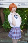 blouse cosplay hoshizora_rin love_live!_school_idol_project orange_hair pleated_skirt rinami school_uniform skirt rating:Safe score:1 user:nil!