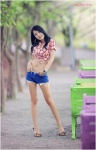 blouse choi_ji-hyang denim midriff shorts rating:Safe score:0 user:nil!