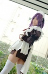 apron cosplay dress hairband hair_ribbons kyouka maid maid_uniform purple_hair tagme_character tagme_series thighhighs zettai_ryouiki rating:Safe score:1 user:nil!