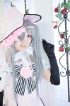 bow ciel_phantomhive cosplay dress elbow_gloves flower gloves hat kuroshitsuji nyai_(ii) silver_hair twintails rating:Safe score:0 user:pixymisa