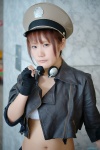 cosplay fingerless_gloves gloves headset jacket momoka_(ii) original police_hat shorts tubetop rating:Safe score:0 user:pixymisa