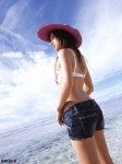 ass beach bikini denim ocean shorts straw_hat swimsuit toda_rei rating:Safe score:0 user:nil!