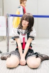 akitsu_honoka bakemonogatari blouse boots cosplay jumper school_uniform sengoku_nadeko rating:Safe score:0 user:nil!
