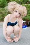 aisaka_taiga blonde_hair cosplay hair_buns koyomi pantyhose school_swimsuit swimsuit toradora! rating:Safe score:2 user:pixymisa
