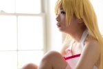 bakemonogatari blonde_hair cosplay dress nisemonogatari oshino_shinobu suu rating:Safe score:0 user:pixymisa