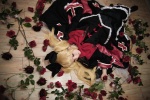 blazblue blonde_hair cosplay gown hachimaru hairbows rachel_alucard twintails rating:Safe score:1 user:nil!