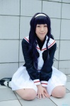 aiba_ai blue_hair cardcaptor_sakura cosplay daidouji_tomoyo hairband pleated_skirt sailor_uniform school_uniform skirt socks rating:Safe score:0 user:nil!