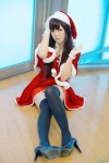 cosplay dress gloves harumiya_yun original santa_costume shawl stocking_cap thighhighs zettai_ryouiki rating:Safe score:1 user:nil!