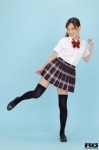 aoba_chieri blouse pleated_skirt ponytail rq-star_602 school_uniform skirt thighhighs zettai_ryouiki rating:Safe score:0 user:nil!