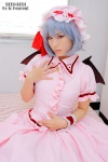 bed blouse blue_hair cosplay hat remilia_scarlet reyo skirt touhou wings rating:Safe score:0 user:nil!
