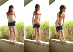 bikini cleavage shorts shorts_pull swimsuit tatsumi_natsuko rating:Safe score:1 user:nil!