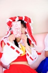 cosplay hairbow hakurei_reimu hanausagi_manyu jumper miko socks touhou rating:Safe score:0 user:LittleSweetLoli