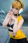 blonde_hair bra choker cosplay dress headphones kamitsure_(pokemon) leggings mizuno pokemon rating:Safe score:0 user:pixymisa