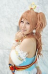 aikatsu! cosplay dress nanami_mei oozora_akari orange_hair side_ponytail tiara rating:Safe score:0 user:nil!