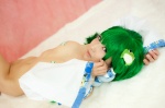 cleavage cosplay detached_sleeves green_hair kochiya_sanae lenfried pasties touhou rating:Safe score:1 user:nil!