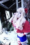 blonde_hair cosplay croptop deep_rabbit macross macross_frontier macross_frontier:_itsuwari_no_utahime saku shawl sheryl_nome shorts rating:Safe score:0 user:nil!