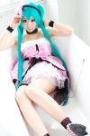 aqua_hair bathroom bathtub choker cosplay dress garter hairband hatsune_miku momoiro_reku tagme_song twintails vocaloid rating:Safe score:3 user:nil!