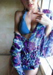 bathroom bikini blouse cleavage kumada_youko muteki open_clothes swimsuit rating:Safe score:0 user:nil!