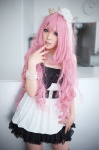 cosplay dress megurine_luka pink_hair tagme_song thighhighs tiara vocaloid yuito zettai_ryouiki rating:Safe score:2 user:nil!