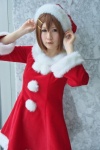 cosplay hair_clips hayashida_azu hirasawa_yui k-on! santa_costume stocking_cap rating:Safe score:0 user:pixymisa