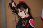 bodysuit cosplay fingerless_gloves gloves hairbow inuyasha katana kunoichi kurosuzu_erika ponytail sango_(inuyasha) sword rating:Safe score:0 user:pixymisa