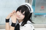 apron boku_wa_tomodachi_ga_sukunai cosplay hairband maid maid_uniform mikazuki_yozora ribbon_tie wristband yuiko rating:Safe score:0 user:pixymisa