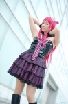 beatmania_iidx boots cosplay dress gloves kishigami_hana mitzuhiro_celica pantyhose pink_hair tie rating:Safe score:0 user:nil!