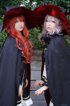 aki_(iv) blonde_hair cape cosplay dress harumiya_yun jacket original red_hair wand witch_hat rating:Safe score:0 user:nil!
