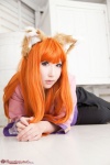 animal_ears blouse cosplay horo orange_hair saku saku_to_koshinryo_horo spice_and_wolf trousers wolf_ears rating:Safe score:0 user:nil!