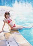 bikini cleavage polka_dots pool swimsuit wet yamamoto_azusa ys_web_187 rating:Safe score:0 user:nil!