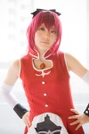 cosplay detached_sleeves dress hairbow huyuzakura_ryo keyhole puella_magi_madoka_magica red_hair sakura_kyouko rating:Safe score:0 user:pixymisa