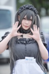 apron cosplay dress hairband maid maid_uniform momokawa_hina silver_hair tagme_character tagme_series twintails rating:Safe score:0 user:nil!