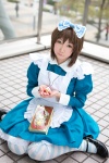 apron cardcaptor_sakura cosplay dress hairbow hazuki_minami kinomoto_sakura thighhighs rating:Safe score:3 user:nil!