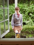 blouse miniskirt shinoda_mariko skirt sweater_vest thighhighs vyj_105 zettai_ryouiki rating:Safe score:2 user:nil!