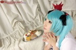 aqua_hair blouse cosplay hairbows hatsune_miku saku twintails vocaloid world_is_mine_(vocaloid) rating:Safe score:0 user:nil!
