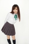 blouse kneesocks kuroda_mayuka pleated_skirt school_uniform skirt ys_web_494 rating:Safe score:0 user:nil!