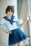 cosplay hairbow kipi love_plus pleated_skirt sailor_uniform school_uniform skirt takane_manaka rating:Safe score:1 user:nil!