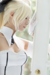 bianco blonde_hair cosplay dress fate/grand_order gloves hairbow saber saber_lily usakichi rating:Safe score:0 user:nil!
