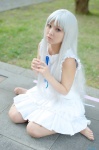ano_hi_mita_hana_no_namae_wo_bokutachi_wa_mada_shiranai barefoot cosplay dress honma_meiko silver_hair yuyu rating:Safe score:0 user:nil!