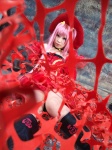 another_blood boots capture_the_spirits choker cosplay demonbane detached_sleeves dress fuji_serika pink_hair twintails rating:Safe score:0 user:nil!