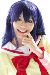 akitsu_honoka blue_hair bow cosplay heartcatch_precure! kurumi_erika pretty_cure school_uniform rating:Safe score:0 user:pixymisa