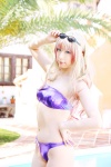 bikini cosplay macross macross_frontier multi-colored_hair pool sachi_budou sheryl_nome sunglasses swimsuit rating:Safe score:1 user:nil!