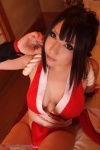 bed cleavage cosplay fan gauntlets hairbow kimono king_of_fighters kunoichi saku shiranui_mai rating:Safe score:0 user:nil!