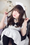 apron black_legwear cosplay dress hairband maid maid_uniform tagme_character tagme_series taiga_chihiro thighhighs twintails rating:Safe score:1 user:nil!